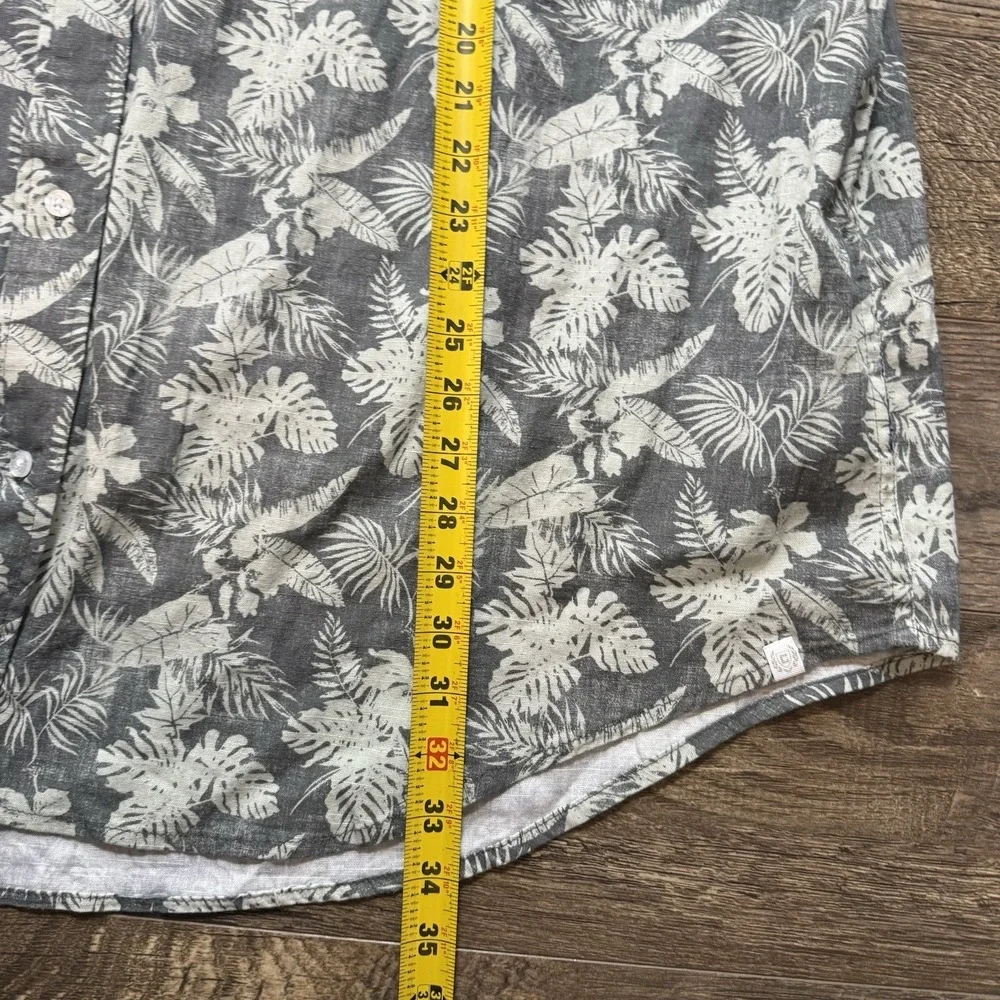 NWT Chaps Shirt Men 3XLT  Palm Tree Hawaiian Button Up Cotton Short Sleeve‎